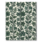 Emerald Green Floral Vine Art Nouveau Rug