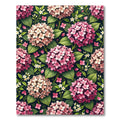 Blush and Pink Hydrangea Floral Garden Rug