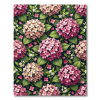 Blush and Pink Hydrangea Floral Garden Rug
