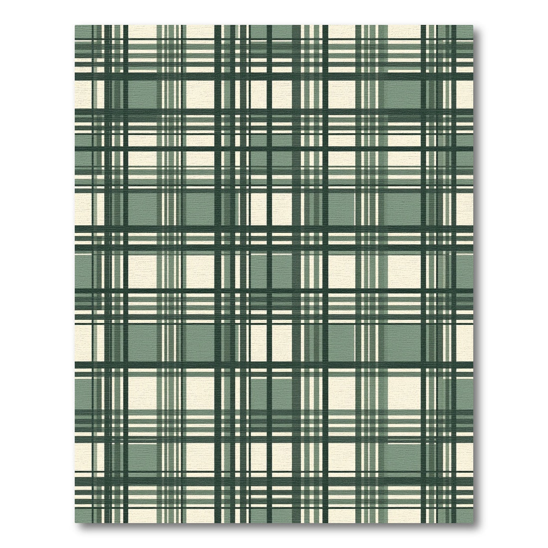 Sage Green Classic Plaid Tartan Rug
