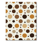 Brown Earthy Tone Polka Dot Round Rug