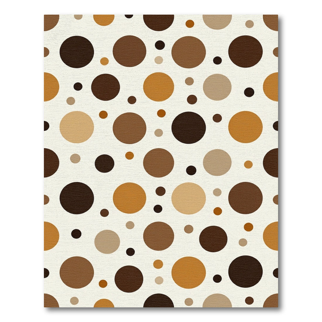Brown Earthy Tone Polka Dot Round Rug