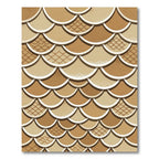 Neutral Sand Scallop Wave Texture Rug