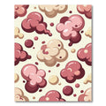 Playful Pink and Cream Bubble Clouds Rug