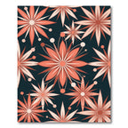 Coral Starburst Floral Explosion Rug