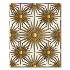 Gold Geometric Radiant Star Burst Rug