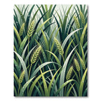 Lush Emerald Grain Dew Drops Rug