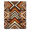 Warm Terracotta Geometric Chevron Rug