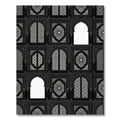 Monochromatic Dark Arches Medallion Window Rug