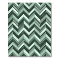 Sage Green Chevron Chic Rug