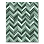 Sage Green Chevron Chic Rug