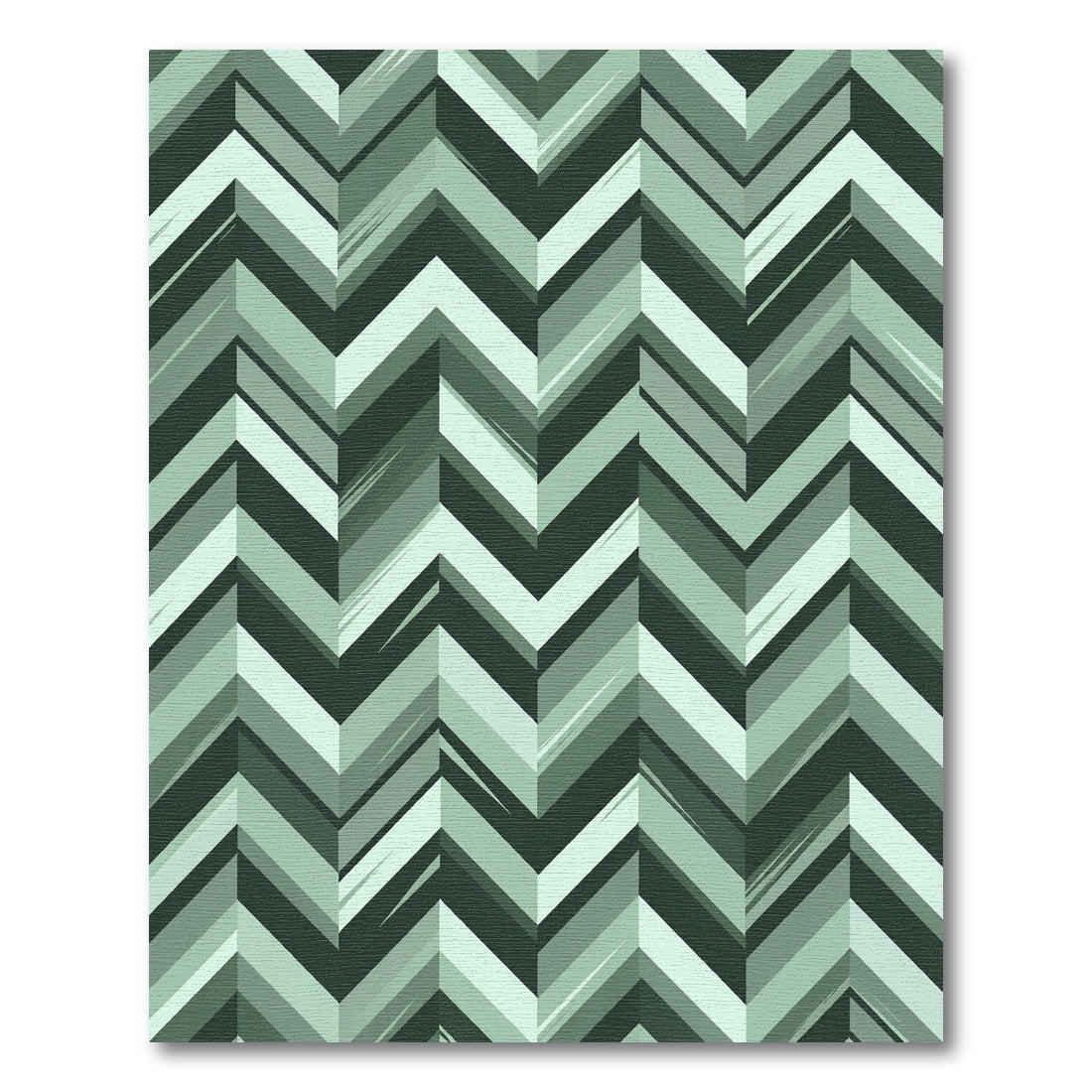 Sage Green Chevron Chic Rug