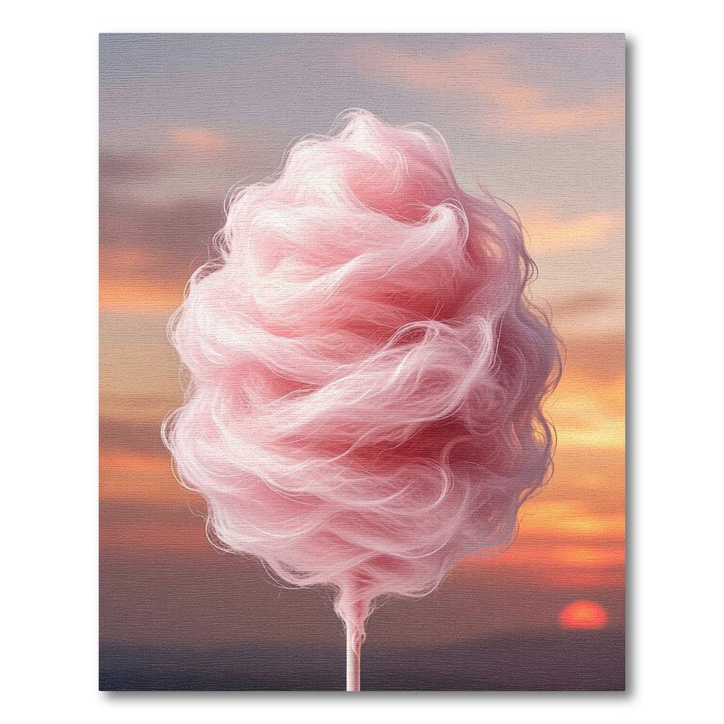 Whimsical Pink Cotton Candy Sunset Rug