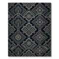 Monochrome Geometric Damask Lattice Rug