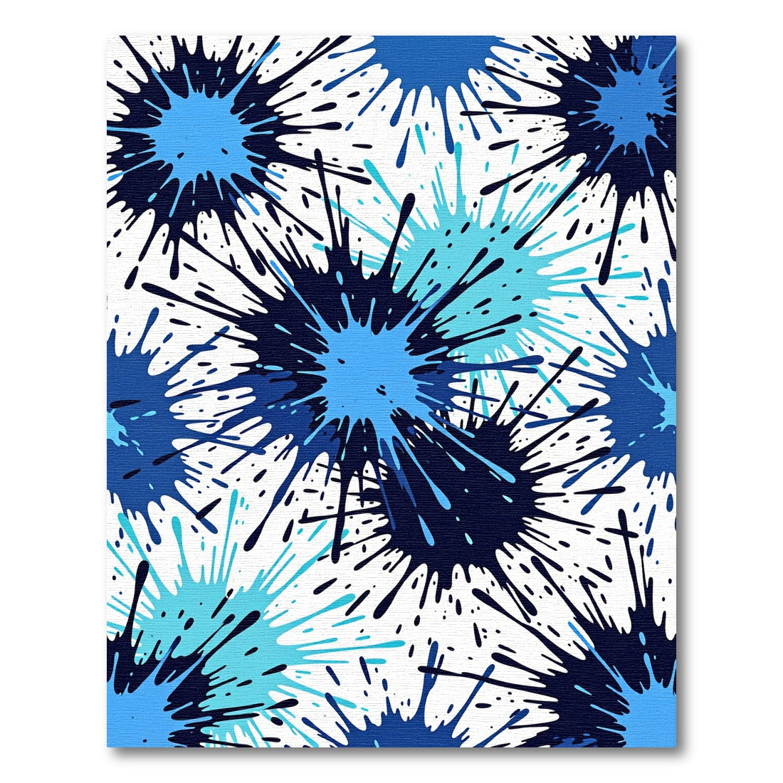 Dynamic Indigo Splash Explosion Rug