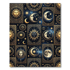 Celestial Sun Moon Star Tarot Rug