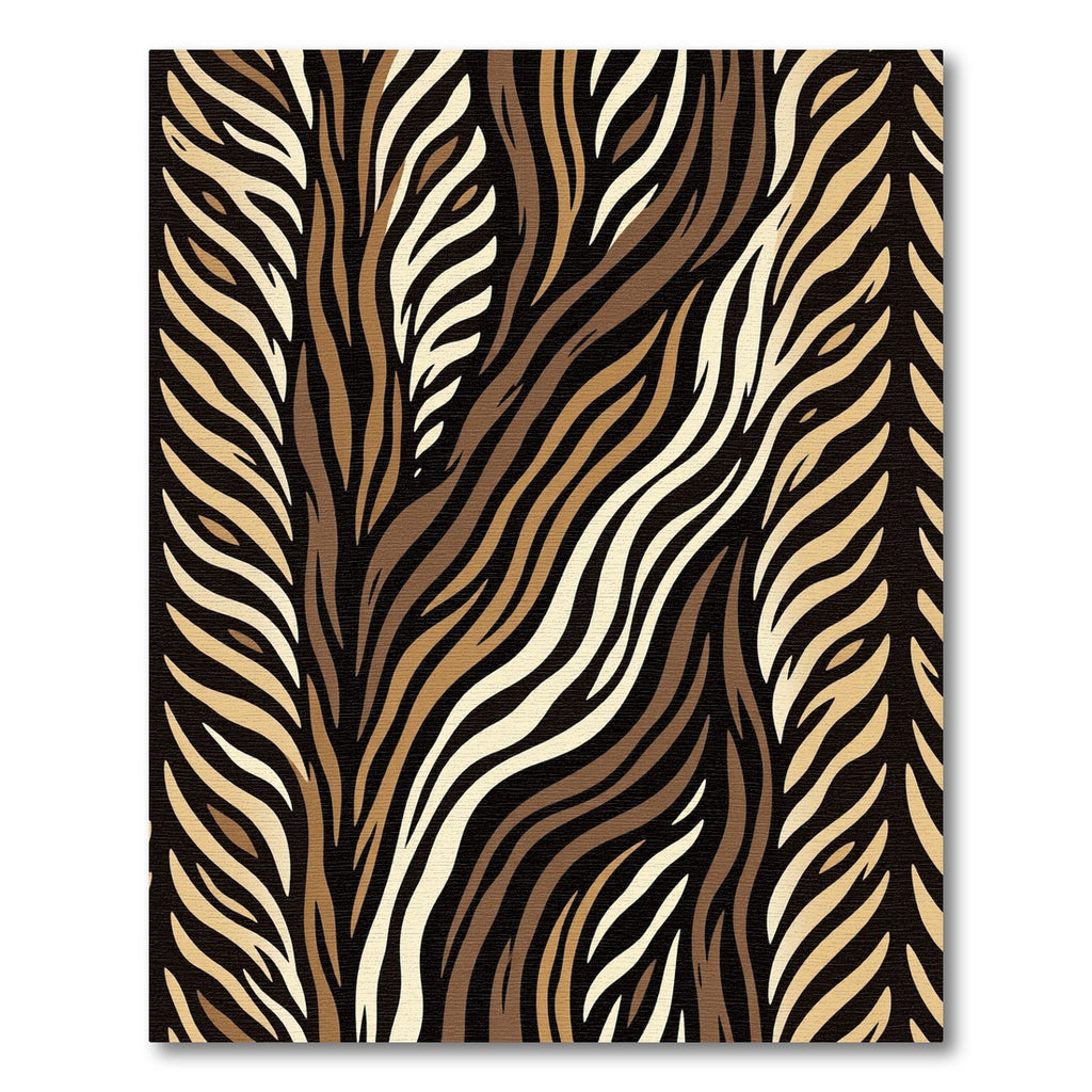Earthy Brown Gradient Zebra Stripes Rug