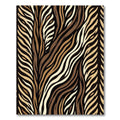 Earthy Brown Gradient Zebra Stripes Rug