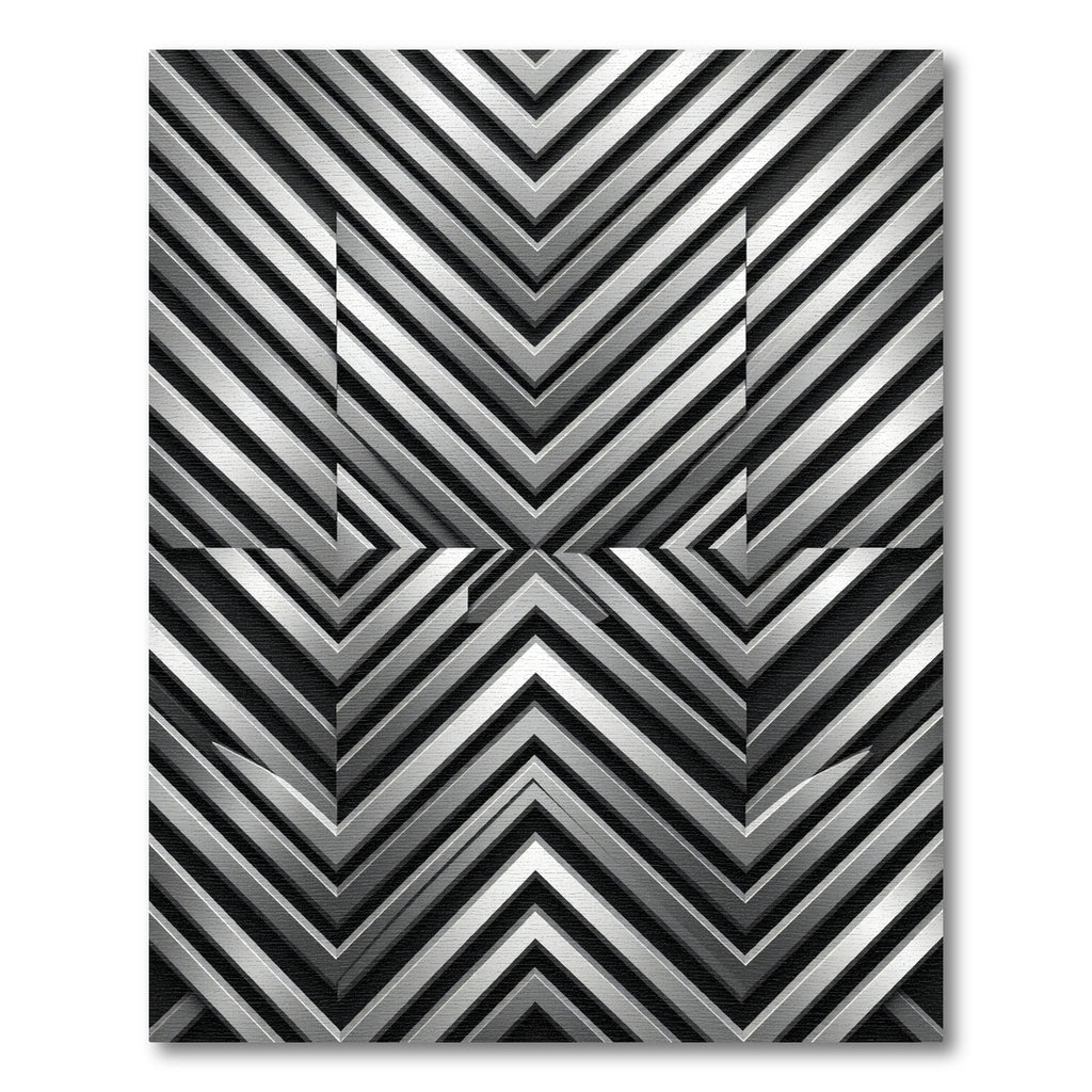 Metallic Chevron Reflection Rug