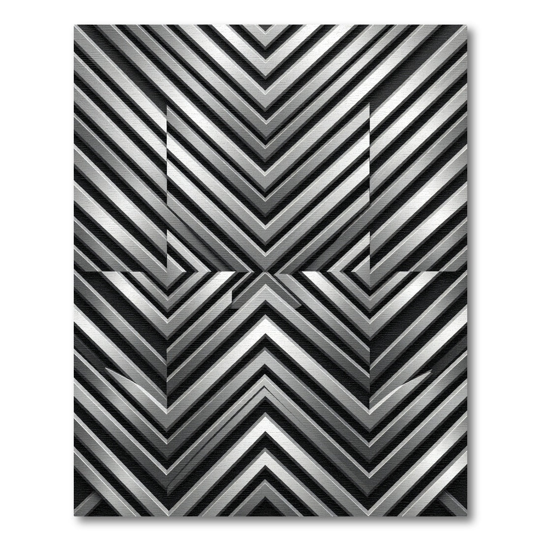 Metallic Chevron Reflection Rug