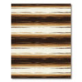 Rustic Earthy Tone Horizontal Stripes Rug
