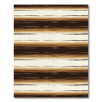 Rustic Earthy Tone Horizontal Stripes Rug