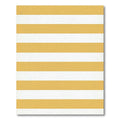Minimalist Golden Yellow Horizontal Striped Rug