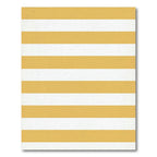 Minimalist Golden Yellow Horizontal Striped Rug