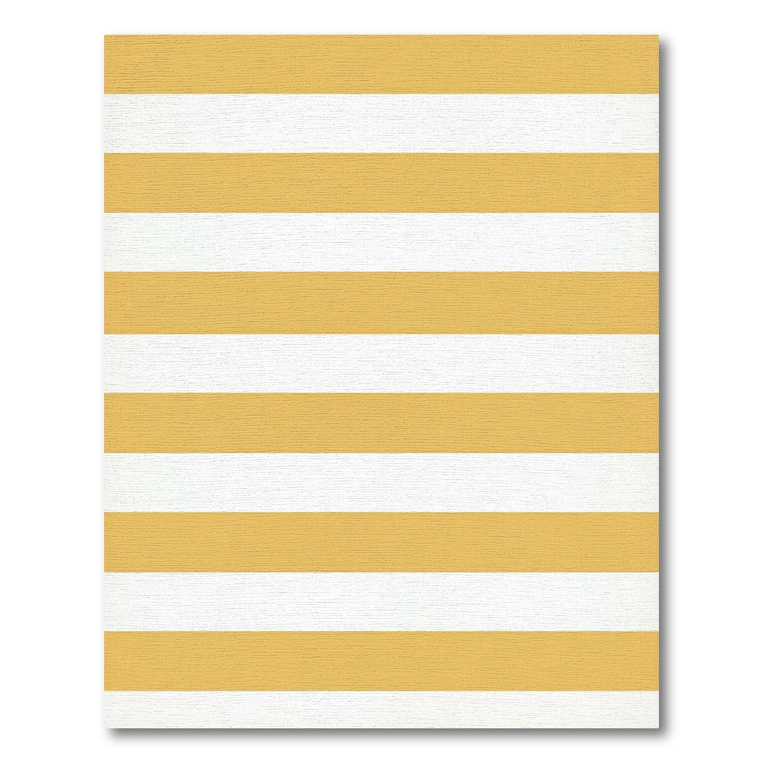 Minimalist Golden Yellow Horizontal Striped Rug