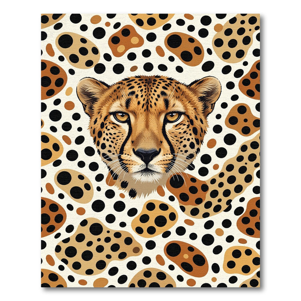 Golden Cheetah Portrait Animal Spot Rug