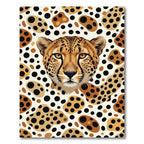 Golden Cheetah Portrait Animal Spot Rug