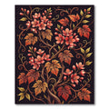 Autumn Blossom Floral Vine Noir Rug
