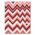 Warm Coral Chevron Zigzag Geometric Rug