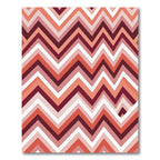 Warm Coral Chevron Zigzag Geometric Rug