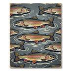 Rustic Speckled Trout Fish Artwork Rug