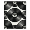 Monochrome Retro Vinyl Record Graphic Rug