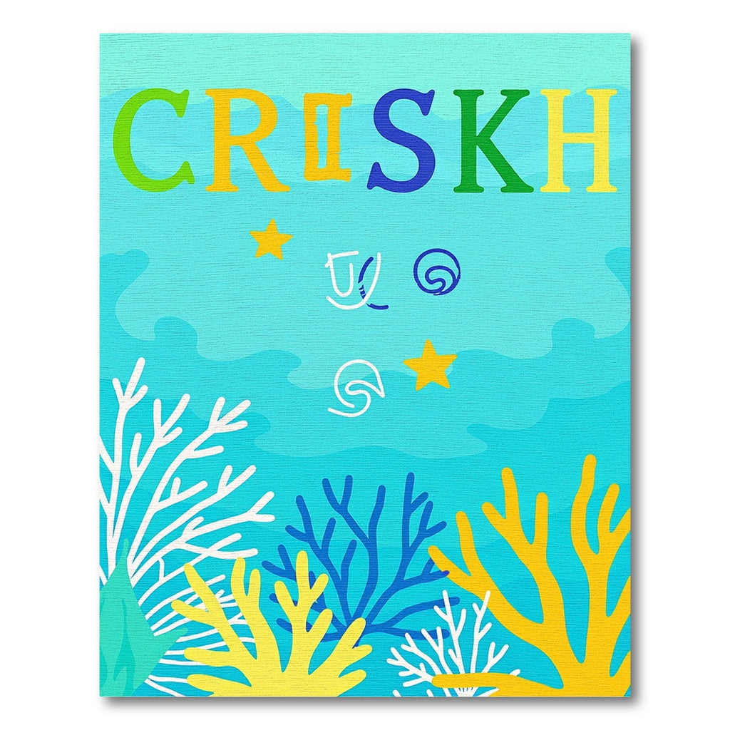Colorful Coral Reef Aquatic Scene Rug