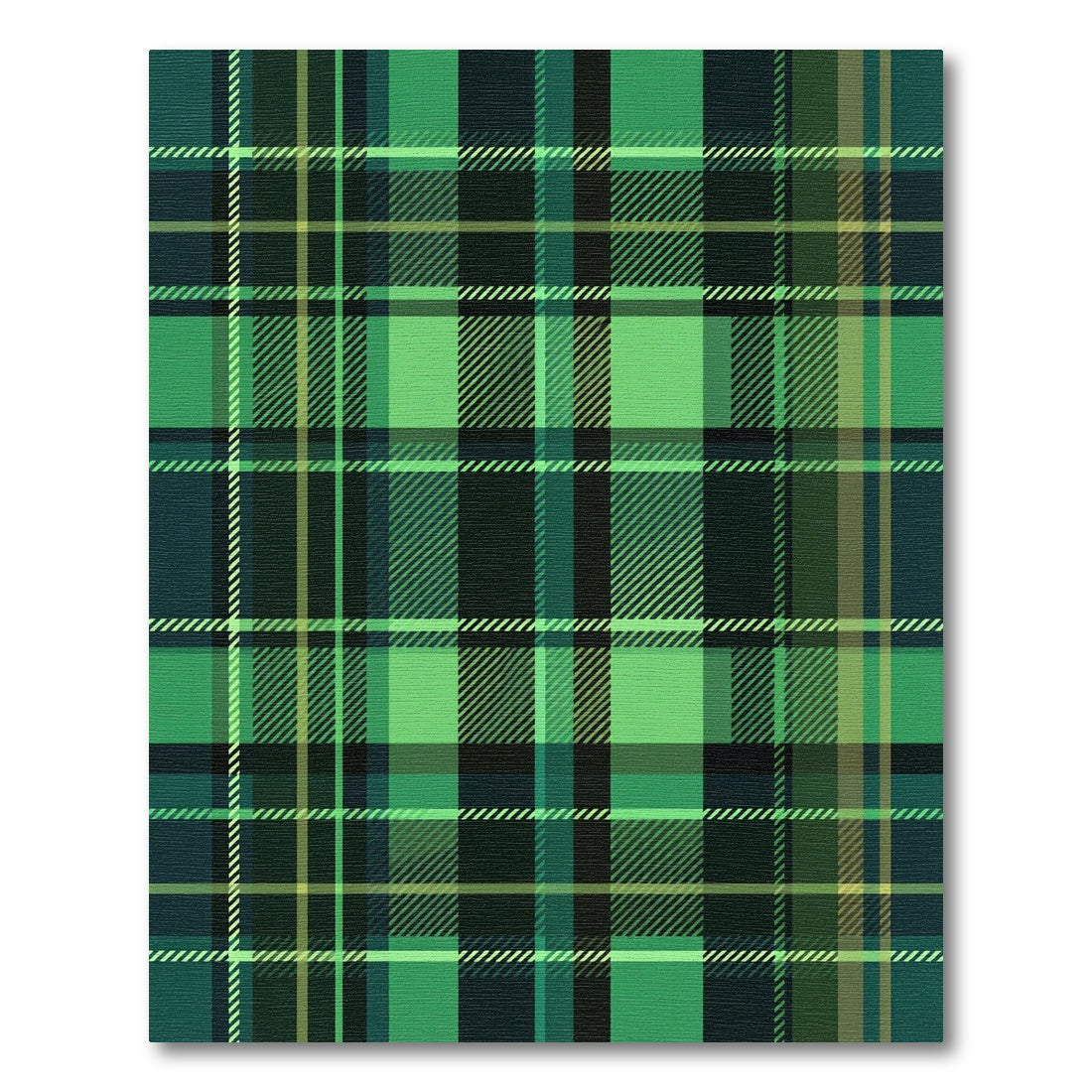 Emerald Green Tartan Plaid Square Rug