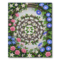 Floral Garden Lattice with Morning Glories Rug