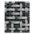 Monochromatic Interwoven Geometric Woven Rug