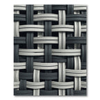 Monochromatic Interwoven Geometric Woven Rug