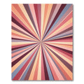 Retro Sunburst Radiating Lines Rug
