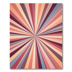 Retro Sunburst Radiating Lines Rug