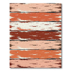 Rustic Distressed Ochre Orange Striped Rug