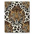 Bold Leopard Face All Over Print Rug