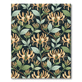 Vintage Honeysuckle Floral Dark Botanical Rug