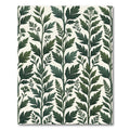 Dark Green Botanical Branch Composition Rug