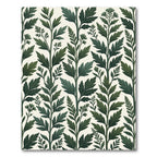 Dark Green Botanical Branch Composition Rug