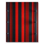 Bold Red Black Stripe Composition Rug