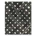 Black Cream Intersecting Lines Geometric Rug